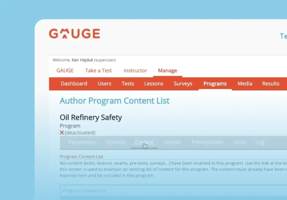 certification-programming Screenshot of the Author Program Content List screen in the app